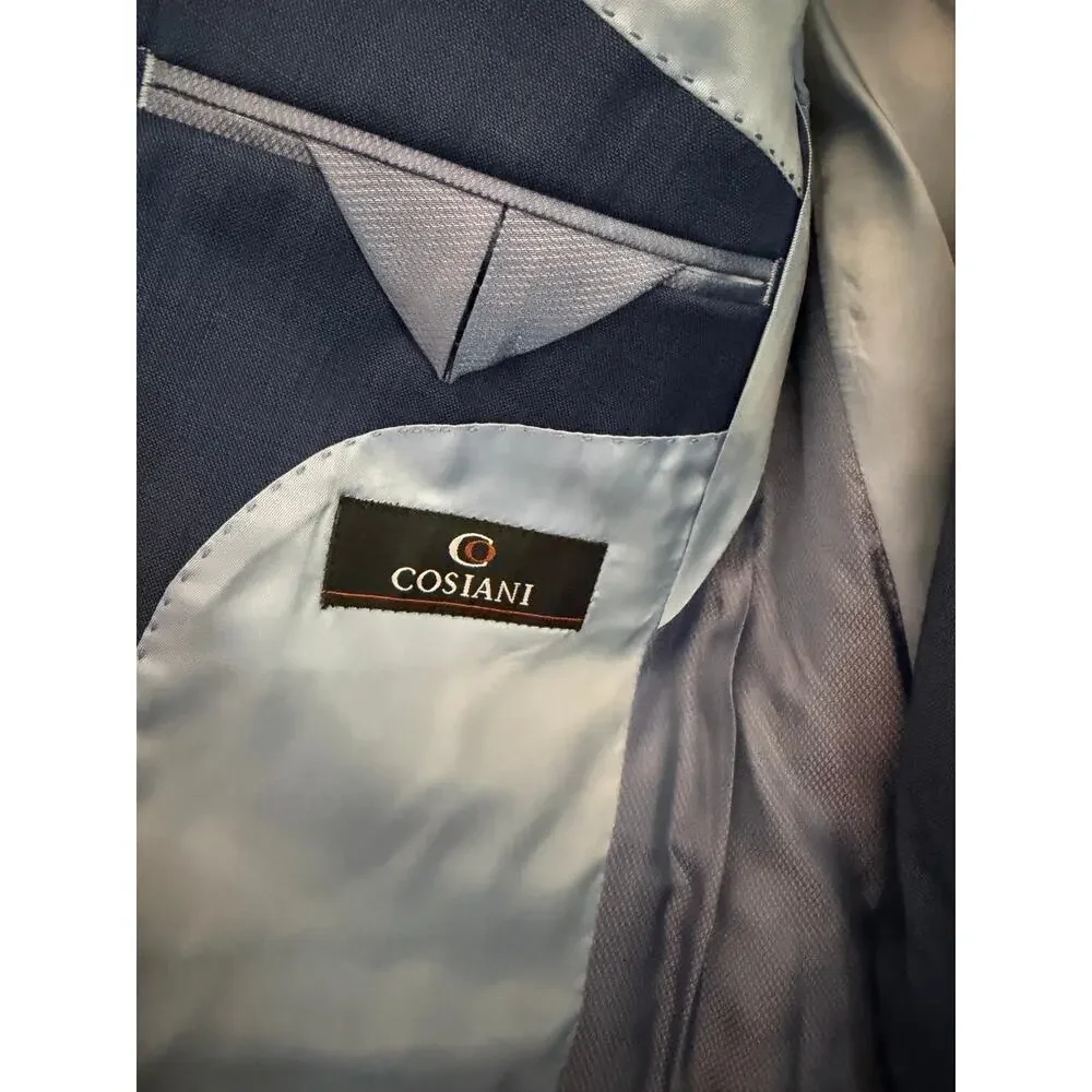New Cosiani wool & cashmere super 150’s blue suit size 46